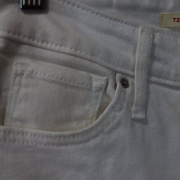 Levis 721 High Rise Skinny White Jeans 24 - Picture 7 of 16